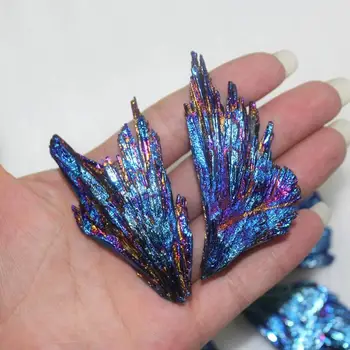 1pcs Naravnih Quartz Crystal Jet kamen Mavrica Titana Gruče grah petelin modri plamen pero gruče mineralnih vzorec Zdravljenja Vroče