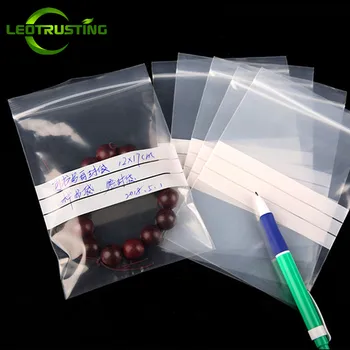 20 Žice PE Visoko prosojno Plastiko Pisanje Vrečko Zip Lock Debele Antioksidant Nakit Pisanje Embalaža Vrečko Okolju prijazno Opomba Mošnje
