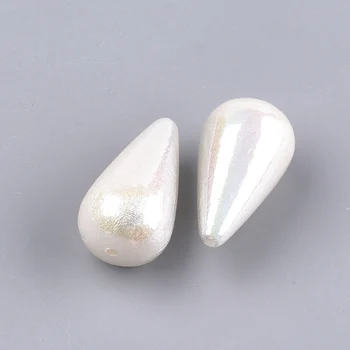 200pcs Akril Imitacije Seashell Biserne Kroglice za nakit, izdelava DIY zapestnico, ogrlico, ki Krasijo, AB Barve F80