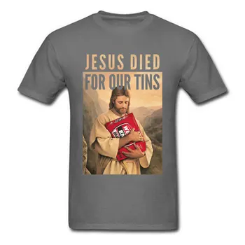 2019 Moški T-shirt je Jezus je Umrl Za Naše Pločevinke Tshirt Smešno Oblikovalec T Srajce Bog Tiskanja Vrhovi Christian Black Tees Bombaž 80. Pulover