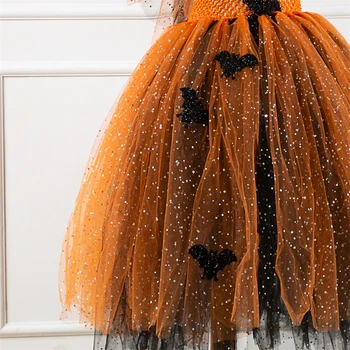 2020 Halloween Cosplay Čarovnica Otrok Dolgo Zanko Backless Sije Til Dekle Obleko Otroke Božič Princesa Stranka Obleko Tutu
