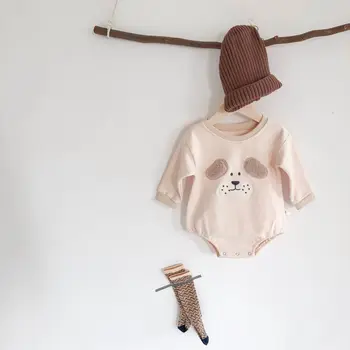 2020 Novorojenega Dojenčka Bodysuits Srčkan Risanka Tiskanja Bombaž Dolg Rokav Fantje Dekleta Jumpsuit Jeseni Otroška Oblačila