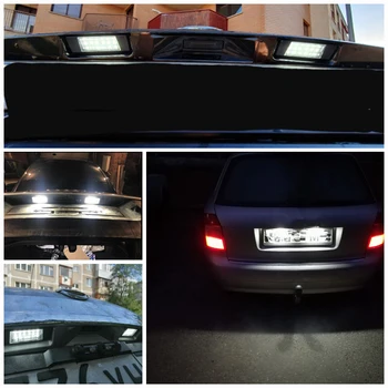 2x led bel avto zadaj število ploščo luči svetilke Brez Napake Za Nissan Qashqai Pathfinder R51 Juke Primera P12 X-trail, avto styling
