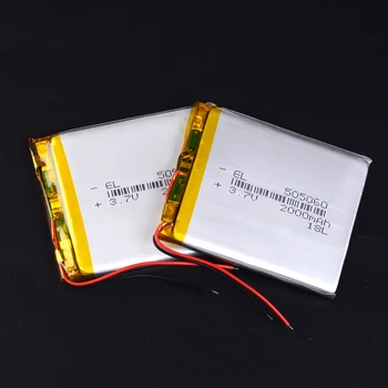 3,7 V litij-polimer baterija GPS navigacija 505060 2000mah Li-Po Baterija za Polnjenje Za MP4 MP5 DVD Mobilni Telefon, Tablični RAČUNALNIK