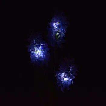 3 Glavo Hyacinth Cvet Sončne Energije, Svetlobe LED Prostem Dekorativne Luči, Vrtne Svetilke Doma Vrt Ponaredek Cvet Nepremočljiva Noč Svetlobe