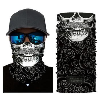 3D Brezhibno Balaclava Čarobno Vratu Masko Prikrivanje motorno kolo Ghost Lobanje Okostje Glavo Ščit Durag Moških Ruta, Šal