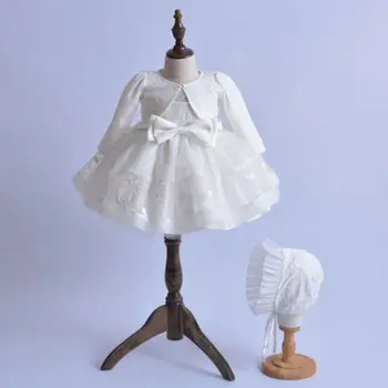 3pcs Baby Dekleta Princesa Obleke Obleko Čipke Krst Poroko, Rojstni dan Praznik Stranka Družico Formalnih Obleke, Oblačila NAS