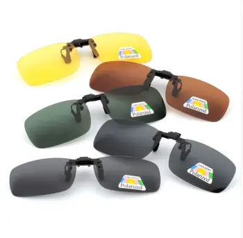 4-Pack-gnome Polarizirana Clip-on Plastična sončna Očala Leče Prostem Hojo Vožnje Ribolov, Kolesarjenje Night vision Rumena, Siva, Rjava, Zelena