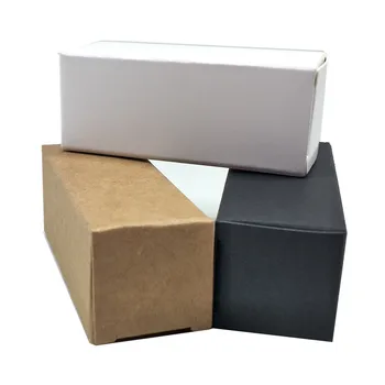 50Pcs/veliko Bela Črna Rjava Karton Paket Polje Kraft papir, Kraft Papir Stranka DIY Obrti Pakiranje Polje Majhne Stekleničke Parfuma Karton Pack Box