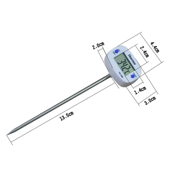 -50℃~300℃ Hrane iz Nerjavečega Jekla Sondo Termometra Elektronski Digitalni Prikaz Tekoče Žar Termometer TA-288