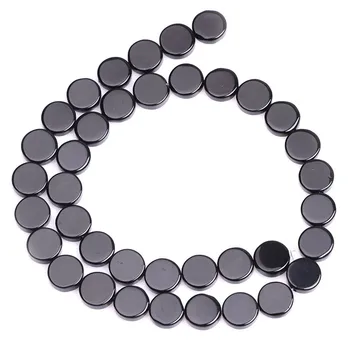 8-16 mm Gumb Kovanec Black Agates Kroglice Naravnega Kamna Kroglice Za Nakit, Izdelava kroglice 15inch Needlework DIY Kroglice Trinket