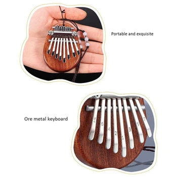 8 Ključni Mini Kalimba Lepe Prst Palec Klavir Marimba Glasbeni Dober Pripomoček Obesek Darilo
