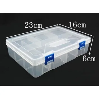 8 Omrežij 23 cm Plastični Snemljiv Škatle za Shranjevanje Smeti Dvojno plast Orodja/Nakit/Globina/Diamond/Miniaturne Igrače Desk Organizator Imetnika
