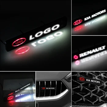 ABS Chrome Spredaj Kapuco Maska Emblem Značko Dekorativne LED luči za Volkswagens Golf 4 5 6 7 Audis A4 b8 b6 v5 Forda accessoiers