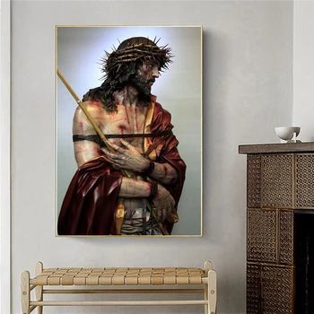 Abstraktna Slika Jezusa Platna Slike Steno Umetnosti Plakatov in Fotografij Portret Jezusa Stenske Slike Za Dnevna Soba Stenski Dekor