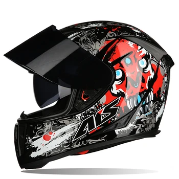 AIS Motoristična Čelada Casco Moto Odprto Obraz Moto Čelada Dvojno Vizir Motocross Čelado Modularni Motocikla Capacete