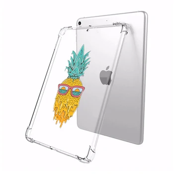 Ananas Ohišje za iPad 2 3 4 10.2 2019 Primeru Prozoren Silikonski Ojačani robovi TPU Odbijača, Prevleke za iPad Mini 1 2 3 4 5