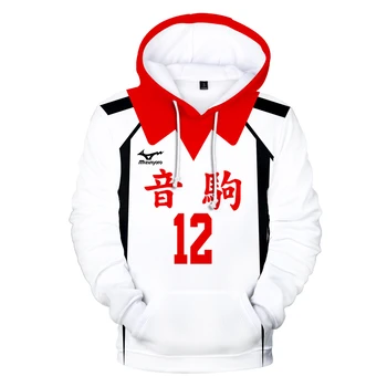 Anime Haikyuu bokuto hoodie Majica Cosplay Enotno Jersey 11 Shirt Majica Modni Trend 3D Poliester unisex Materiala