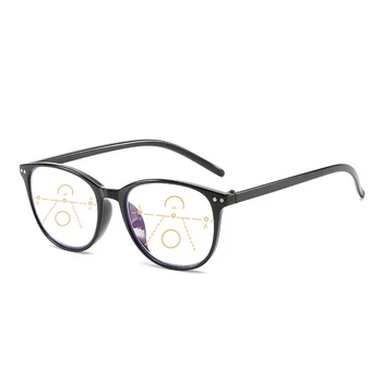 Anti-modra Svetloba Progresivna Multifokalna Obravnavi Očala Ženske&Moških Klasičnih Oversize Okvir Presbyopic Očala +1.0+4.0