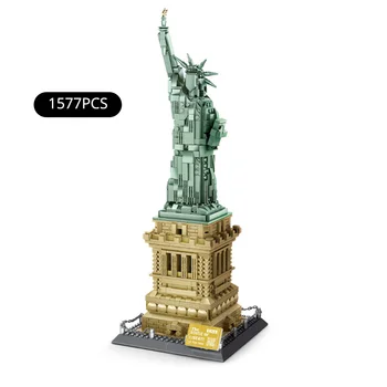 Arhitektura ZDA kip Svobode, Lincoln Memorial, Bele Hiše, Gradnjo Blokov, Mesto New York Stavbe Igrače Opeke Za Otroke