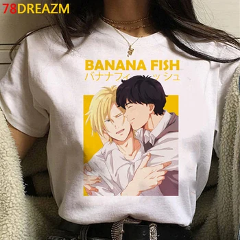 Banana Ribe tshirt moški par 2021 japonski vintage t shirt estetske kawaii bela majica s kratkimi rokavi