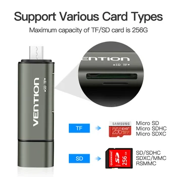Banja Vse V 1 Usb 3.0 2.0 Kartic Visoke Hitrosti SD TF Micro SD Card Reader Tip C USB C Micro USB Otg Card Reader nova