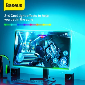 Baseus LED Trakovi, RGB Svetlobe 5050 Prilagodljiv USB LED Trak Trak Niz Lučka 5V RGB Gaming LED Luči Trak TV PC Ozadja 1m 1,5 m