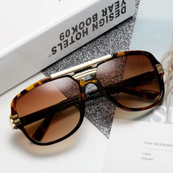 Blagovno znamko Design Moških sončna Očala Letnik Moški Kvadratnih sončna Očala Luksuzni Gradient Sunglass UV400 Odtenki gafas de sol hombre