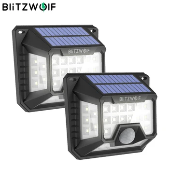 BlitzWolf 6500K 32 LED na Prostem Sončne Svetlobe 120°PIR Senzor širokokotni Nepremočljiva Stenske Luči za Vrt Pot Dvorišče Varnost Lučka