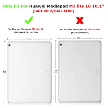 Bluetooth Tipkovnica Usnjena torbica Za Huawei MediaPad M3 Lite 10 BAH-W09 BAH-AL00 10.1