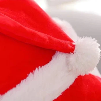 Božični Okraski, Animirani Glasbeni Santa Claus Elk Figur LED Žareče Mehki Pliš Plišaste Lutka Petje Doma Ornament M09