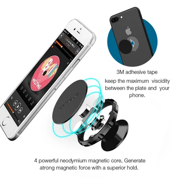 Cafele Magnetna Avto Nosilec za Telefon, 360-Stopinjski Zasuk Aluminij Zlitine Magnet Avto Nosilec Nosilec za iPhone, Samsung Xiaomi