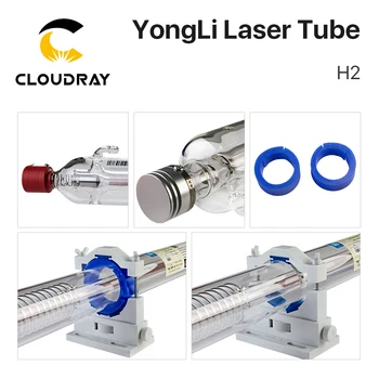 Cloudray Yongli H Serije H2 80-90W CO2 Laser Dolžina Cevi 1250 Dia.60 mm Lesena Škatla, Pakiranje za CO2 Laser Graviranje Stroj