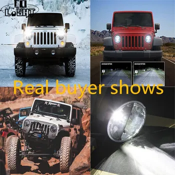 CO SVETLOBO 7 Palčni 80W LED Smerniki Hi/Lo 12V Luči za Meglo DRL Auto Vožnje, Parkirna Luč za Jeep, Hummer, Land Rover Lada Avto-Styling