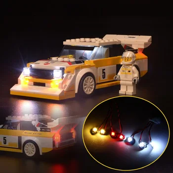 DIY Svetlobe LED Svetil SAMO Komplet Za LEGO 76897 Za Audi 1985 Sport Quattro S1 Hitrost Prvaki Avto Opeke Igrača (Ne Vključujejo Model)