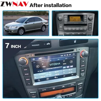 DSP Android 10.0 Avto multimedijski Predvajalnik, GPS, Glonass Navigacija za Toyota Avensis T25 2003-2008 Radio stereo vodja enote brez zemljevida