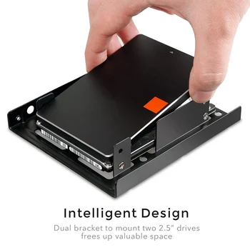 Dvojna Plast SSD Kovinski Okvir 2.5 Palca Do 3,5-palčni Zunanje SSD Kovinski Montažni Komplet Adapter Bracket Za SATAII 2.5 inch Hard Voznik