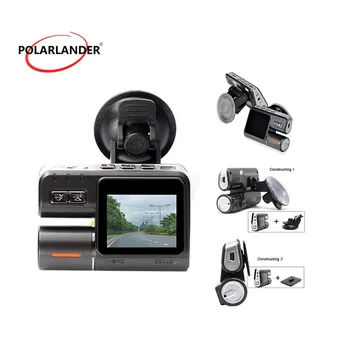 Dvojno Objektiv Kamere Avto DVR HD Z Rear View Camera avto video snemalnik 2 palčni monitor obeh 120 stopnja širokokotni