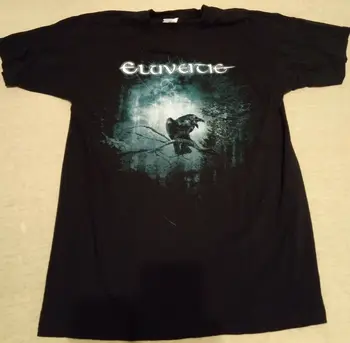 Eluveitie Majica Bandshirt T Shirt Kovinski Schwarz Raben Konzert M