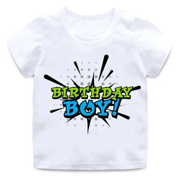 Fantje in Dekleta happy Birthday Število 1 3 6 Pismo otroci poletnih oblačil Tshirt Tiskanje Staršev otrok Rojstni dan Darilo Digitalni T-shirt