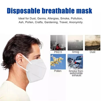 FFP2 Maska Zaščitna KN95 Prah Masko Filter 5-Plast Usta Maske Kritje za Večkratno uporabo Prah Maske Dihanje FFP2mask Hitro shiping