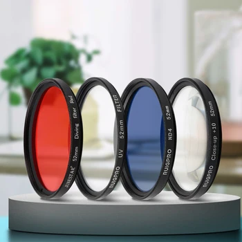 Fotoaparat Filter iz Aluminija Adapter+UV CPL Rdeče ND4 Makro Filtri +Skp Set Za GoPro Hero 5 6 7 Črna Optično Steklo Objektiva Opremo