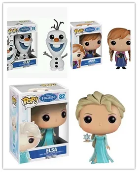 FUNKO POP Disney Zamrznjen Sneg Kraljica Princesa lutka, Ana Elsa Olaf Akcijska Figura, Zbirka Model igrače za Otroke Božično Darilo