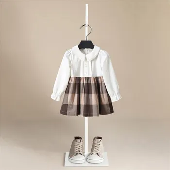 Gilrs Obleko Bombaž Otroci otroški Baby Dekleta Obleke, Oblačila, Otroški Modni Jeseni Dolg Rokav Otrok Oblačila Oblačila 1-5Y