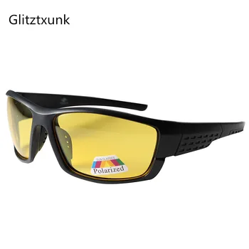 Glitztxunk 2018 Nove Polarizirana sončna Očala Moških Anti-UV Prostem Veter, sončna Očala Goggle Trendy Black Smolo Objektiv Modni Očala 1PCS