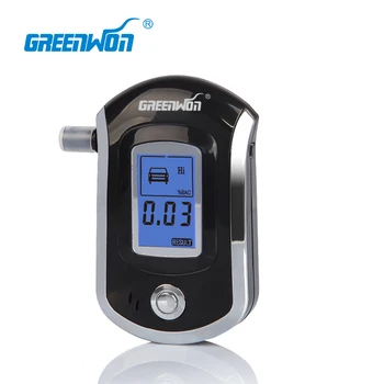 GREENWON Digitalni LCD Dih Alkohola Test Analyzer Breathalyzer Tester Alcoholicity Meter Detektor Črna