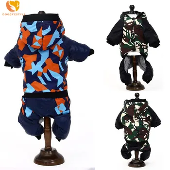 Hišni Pes Prikrivanje Jumpsuit igralne obleke Hooded Mačka Kuža Živali Bombaž Plašč, Hlače Zimska Oblačila Perro Mascota S-XXL DOGGYZSTYLE