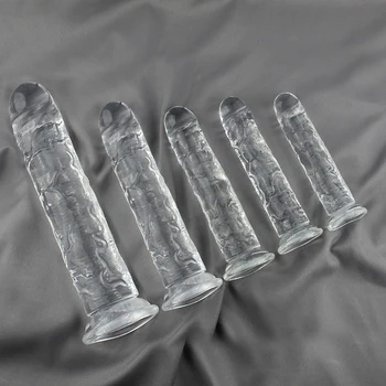 Jelly Vibrator 6 velikosti Penisa Nastavljiv Strapon Realističen Dildo Sex Igrače Za Lezbijke Pari Sesalni Dildo Hlače