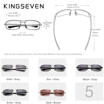 KINGSEVEN blagovno Znamko Design sončna Očala Moških Vožnje Kvadratni Okvir sončna Očala Moški Klasični Unisex Očala Očala Gafas