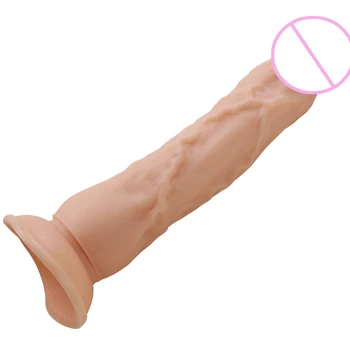 Kožo občutek Realističen Penis Super Velik Velik Dildo priseska Sex Igrače za Žensko Odraslih Spola Igrače, Ženska Masturbacija
